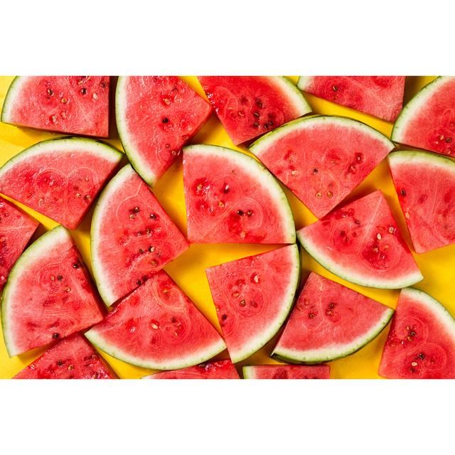 Watermelon Slices by Nerudol - Wrapped Canvas Print Ebern Designs Size: 51cm H x 76cm W on Productcaster.