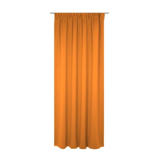 Polyester Blackout Pinch Pleat Curtain Panel Wirth Curtain Colour: Orange, Panel Size: 142cm wide x 395cm high on Productcaster.