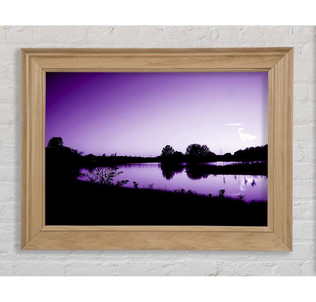 Purple Peaceful Waters Framed Print Bright Star Size: 59.7cm H x 84.1cm W on Productcaster.