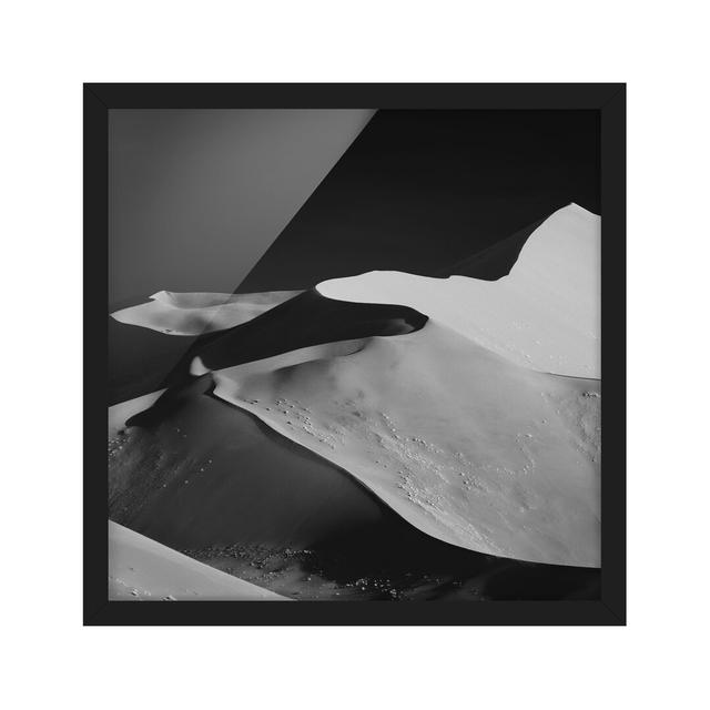 Desert Abstract Dunes - Picture Frame Graphic Art Gracie Oaks Frame Option: Black Framed, Size: 30cm H x 30cm W x 2cm D on Productcaster.