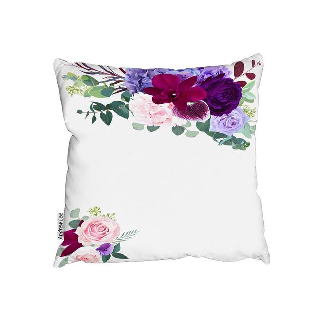 Roses Cushion with Filling Andrew Lee Size: 45cm H x 45cm W x 20cm D on Productcaster.