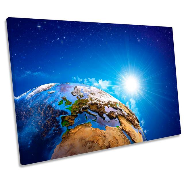 Planet Earth Astronomy - Wrapped Canvas Art Prints Ebern Designs Size: 50.8cm H x 76.2cm W x 2cm D on Productcaster.