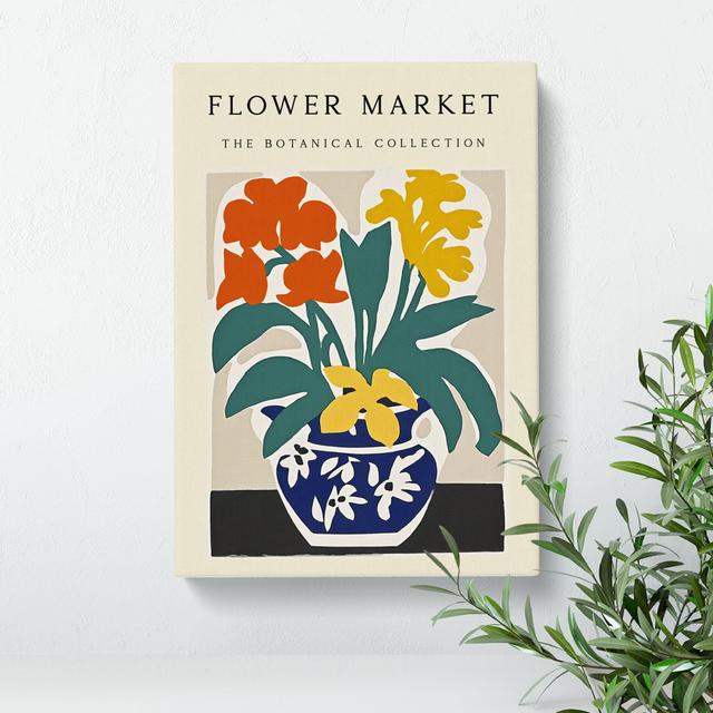 The Botanical Flower Market Exhibition No.9 - Wrapped Canvas Print George Oliver Size: 60cm H x 40cm W x 3cm D on Productcaster.