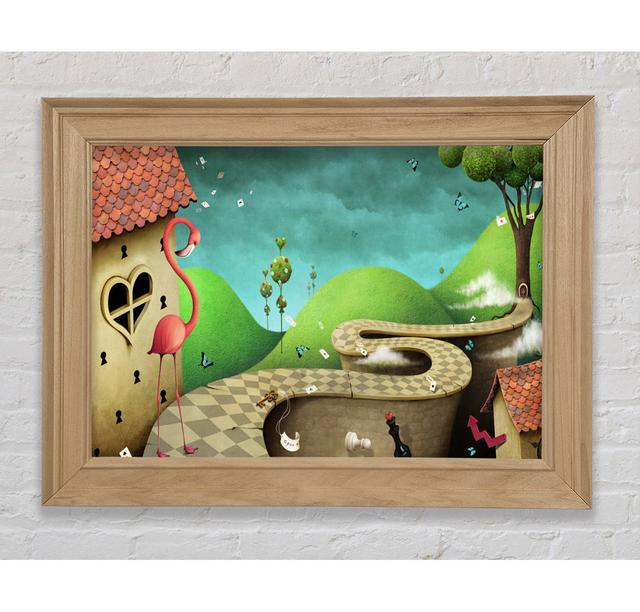 Alice In Wonderland Road Framed Print Bright Star Size: 42cm H x 59.7cm W on Productcaster.