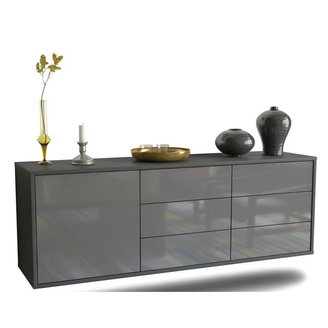 Ardley - TV Stand Ebern Designs Colour: High Gloss Grey on Productcaster.