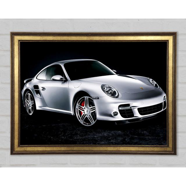 Porsche 911 Silver Beauty - Print Ebern Designs Size: 42cm H x 59.7cm W x 1.5cm D on Productcaster.