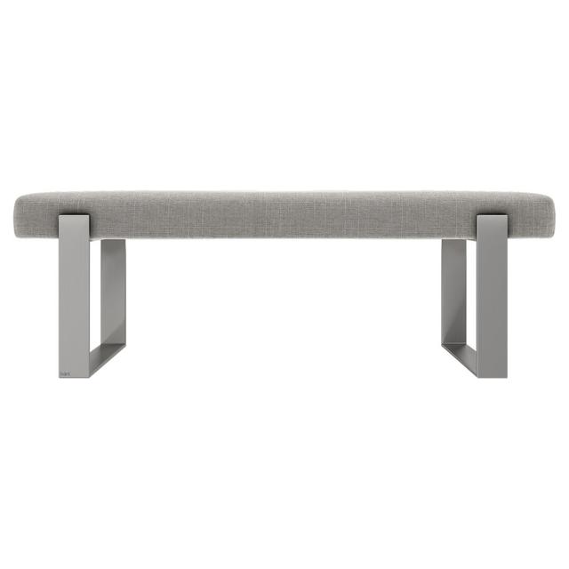 Paschke Upholstered Bench Ebern Designs Colour: Moondust Grey on Productcaster.