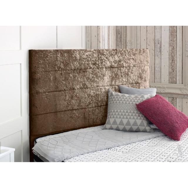 Salmon Upholstered Headboard Rosdorf Park Colour: Brown, Size: Small Single (2'6) on Productcaster.