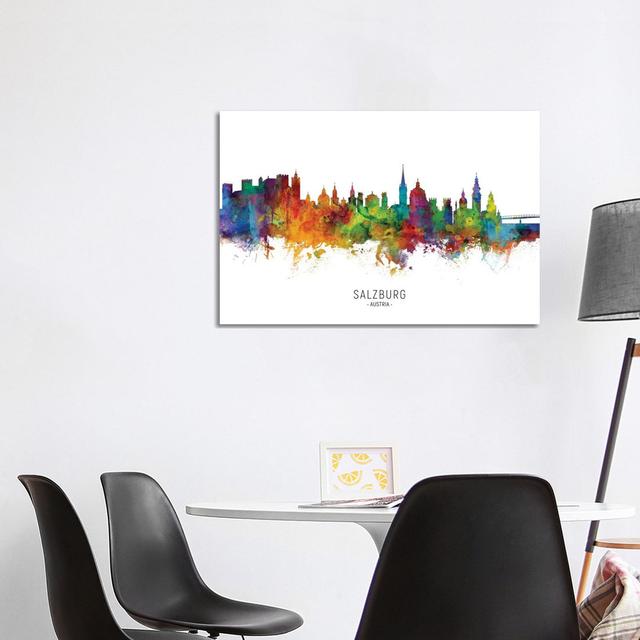 Salzburg Austria Skyline by Michael Tompsett - Wrapped Canvas Print Latitude Run Size: 66.04cm H x 101.6cm W x 1.91cm D on Productcaster.