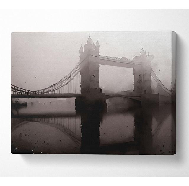 London Tower Bridge Mist - Wrapped Canvas Art Prints Latitude Run Size: 81cm H x 121.9cm W x 10cm D on Productcaster.