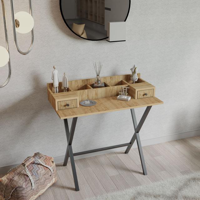 Kafton Dressing Table Brayden Studio Colour: Oak on Productcaster.