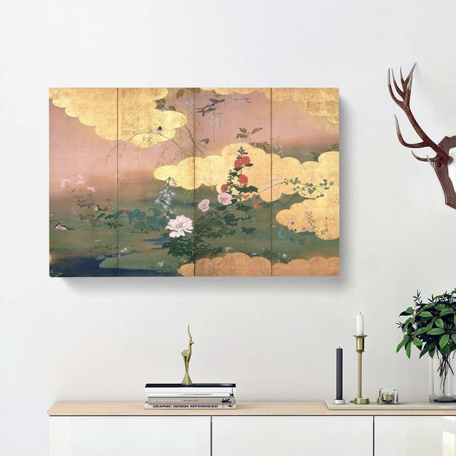 Flowers and Birds of the Four Seasons by Shibata Zeshin - Wrapped Canvas Painting Pint East Urban Home Size: 40cm H x 60cm W x 3cm D on Productcaster.