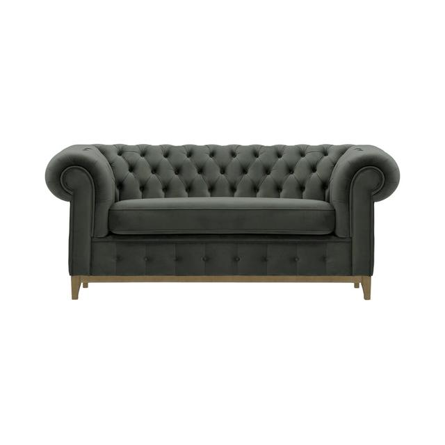 Sofa Fryar Marlow Home Co. Beinfarbe: Olivgrün, Farbe der Polsterung: Graphit, Größe: 78 cm H x 190 cm B x 92 cm T on Productcaster.