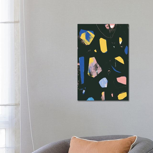 Rocks in Black by Jilli Darling - Wrapped Canvas Painting on Canvas George Oliver Size: 66.04cm H x 45.72cm W x 3.81cm D on Productcaster.