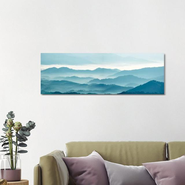 Misty Mountains X by James McLoughlin - Wrapped Canvas Panoramic Photograph Union Rustic Size: 40.64cm H x 121.92cm W x 3.81cm D on Productcaster.