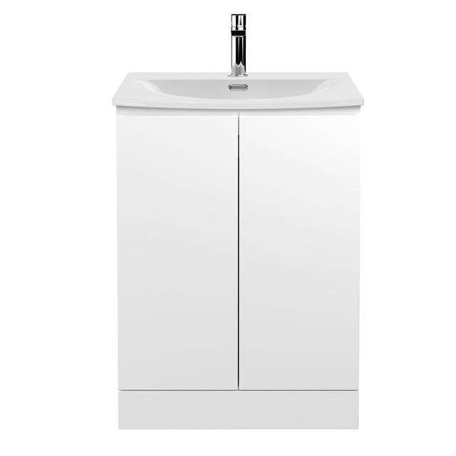 Urban 600 mm Free-Standing Single Vanity Unit Hudson Reed Vanity Unit Colour: White on Productcaster.