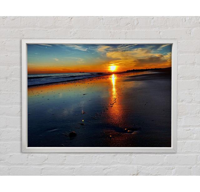 Sparkling Orange Glow Framed Print Bright Star Size: 84.1cm H x 118.9cm W on Productcaster.