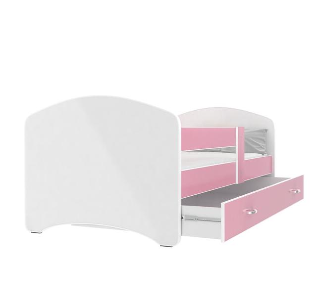 Dugan European Toddler Bed with Drawers Harriet Bee Mattress Included: No, Colour (Bed Frame): White/Pink on Productcaster.