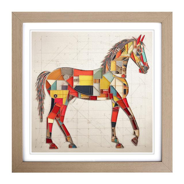 Horse Constructivism No.3 - Print Natur Pur Format: Oak on Productcaster.