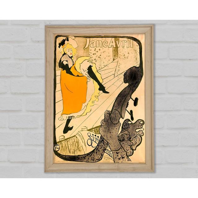 Jane Avril by Toulouse Lautrec - Single Picture Frame Art Prints Rosalind Wheeler Size: 84.1cm H x 59.7cm W x 1.5cm D on Productcaster.