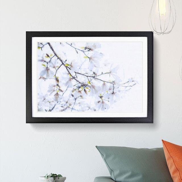 Branch Of A White Magnolia Tree Painting East Urban Home Format: Black, Size: 33cm H x 45cm W x 2cm D on Productcaster.