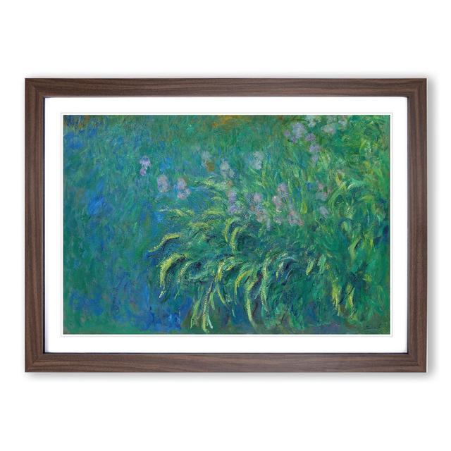 Irises by Claude Monet - Picture Frame Painting East Urban Home Size: 36cm H x 48cm W x 2cm D, Frame Option: Walnut on Productcaster.