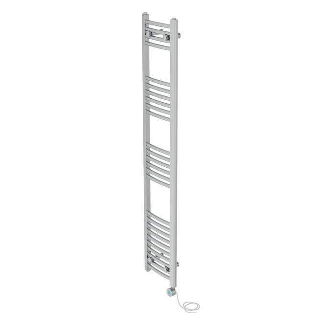 Amyleigh Curved Towel Rail Heated Towel Rails Latitude Run Size: 160cm H x 30cm W x 3.4cm D, Finish: Chrome on Productcaster.