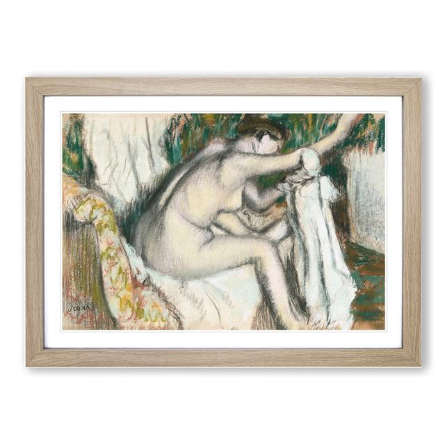 Nude Woman Vol.1 by Edgar Degas - Picture Frame Painting East Urban Home Size: 36cm H x 48cm W x 2cm D, Frame Option: Oak Framed on Productcaster.