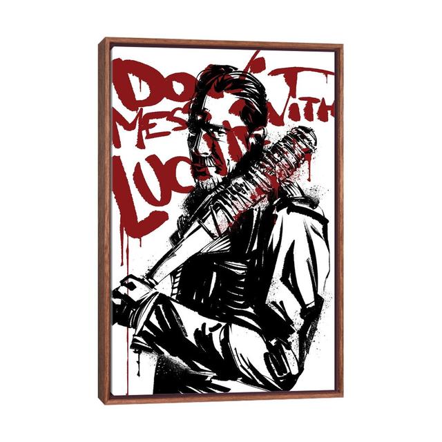 Leinwandbild The Walking Dead Negan von Nikita Abakumov Happy Larry Größe: 101,06 cm H x 66,04 cm B x 3,81 cm T, Format: Brauner Schattenfugenrahmen on Productcaster.