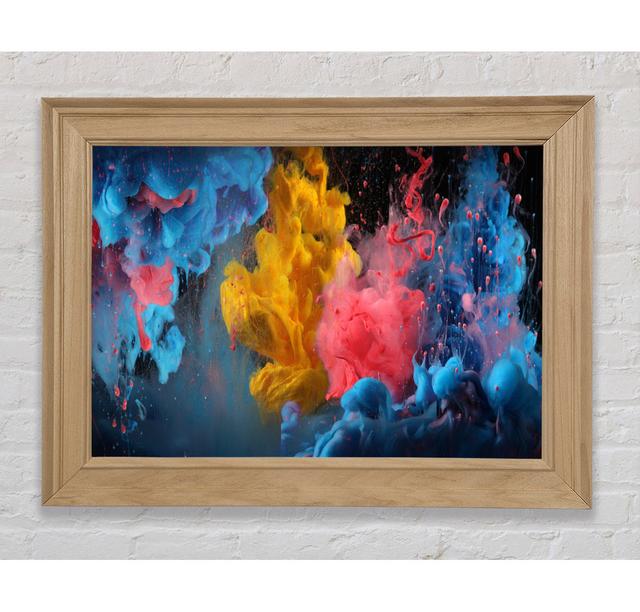 Paint Cloud In Water - Single Picture Frame Art Prints Bright Star Size: 100cm H x 141.4cm W x 8cm D on Productcaster.