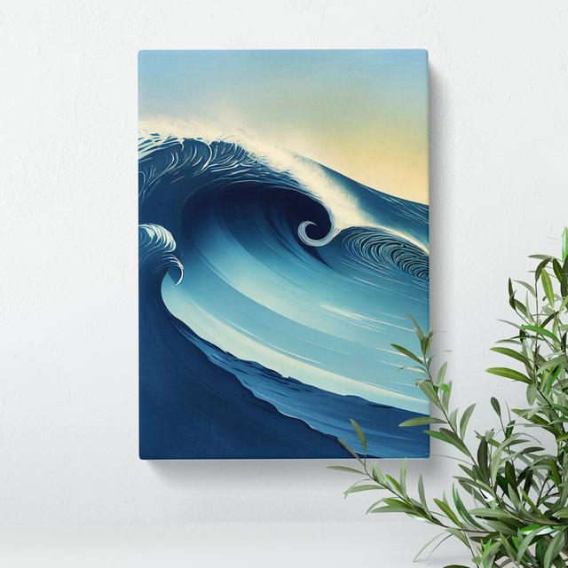 Ocean Wave at Sunrise No.1 - Wrapped Canvas Painting House of Hampton Size: 60cm H x 40cm W x 3cm D on Productcaster.