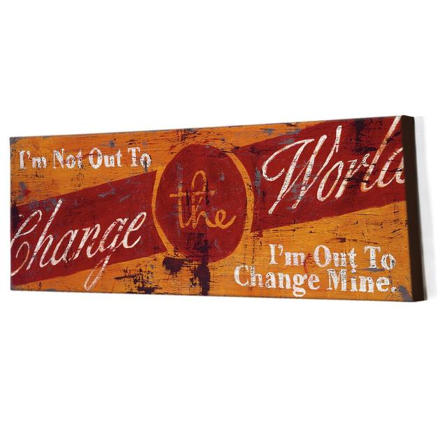 Change The World by Rodney White - Wrapped Canvas Panoramic Print East Urban Home Size: 41 cm H x 122 cm W x 4 cm D on Productcaster.