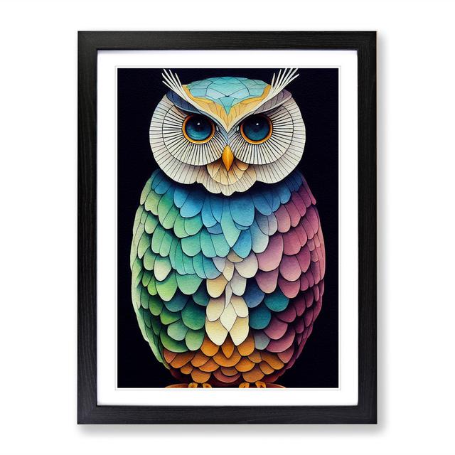 An Incredible Owl - Picture Frame Graphic Art Alpen Home Frame Colour: Black Framed, Size: 64cm H x 46cm W x 2cm D on Productcaster.