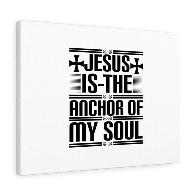 Anchor of My Soul - Wrapped Canvas Typography Blue Elephant Size: 28cm H x 36cm W on Productcaster.