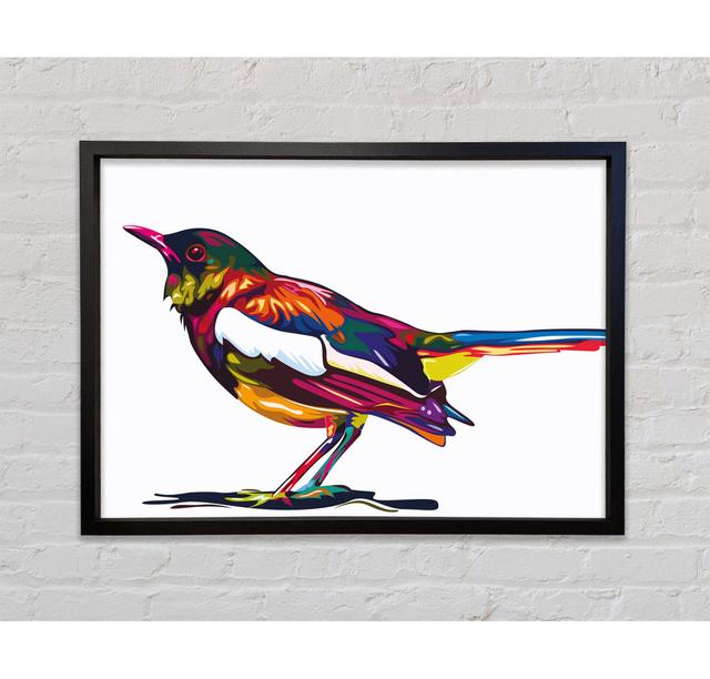 Colour Splash Blackbird - Single Picture Frame Art Prints on Canvas Bright Star Size: 59.7cm H x 84.1cm W x 3.3cm D on Productcaster.