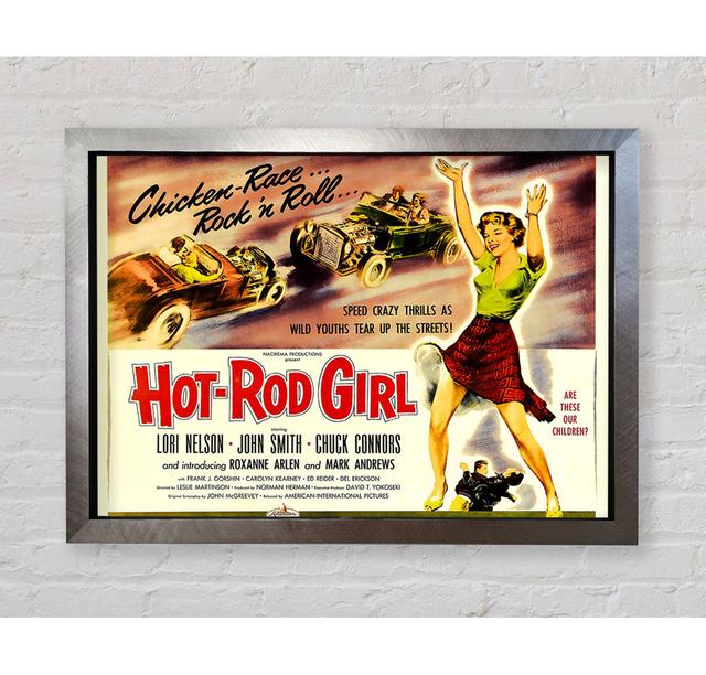 Hot Rod Girl Poster - Single Picture Frame Art Prints Bright Star Size: 42cm H x 59.7cm W x 3.4cm D on Productcaster.