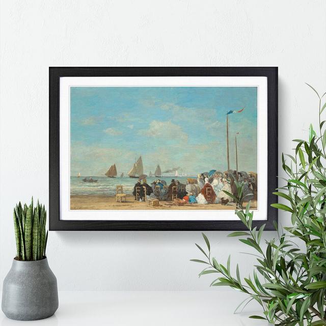 Beach at Trouville Vol.3 by Eugene Boudin - Picture Frame Painting East Urban Home Frame Option: Black Framed, Size: 27cm H x 36cm W x 2cm D on Productcaster.