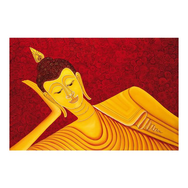 Taipei Buddha Textured Semi-Gloss Wallpaper Roll East Urban Home Materialqualität: Premium (150g/m²), Size: 3.36m x 225cm on Productcaster.