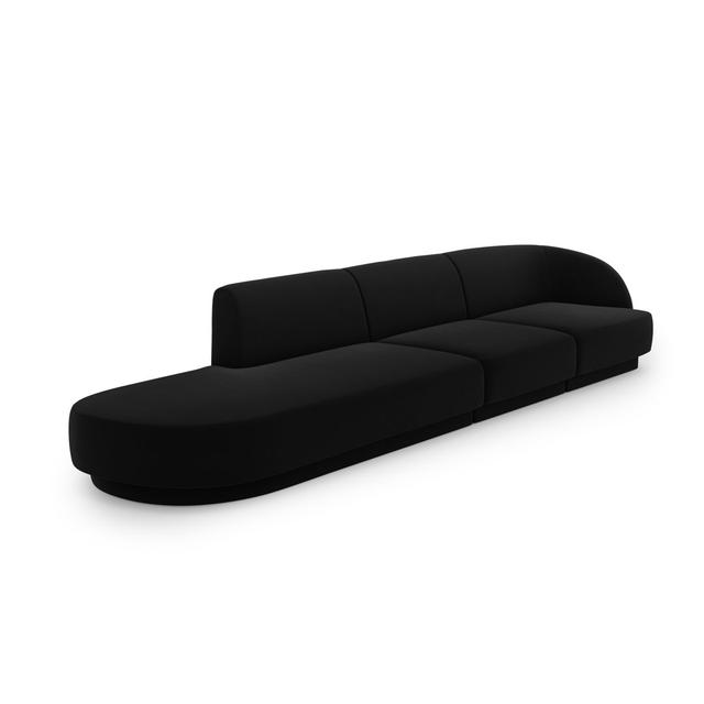 Sofa Alexes Canora Grey Polsterfarbe: Schwarzer Samt on Productcaster.