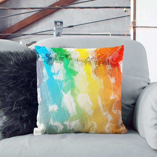 Bars of the Rainbow Cushion with Filling East Urban Home Size: 40 x 40 cm on Productcaster.