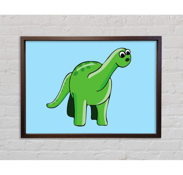 Suprised Dinosaur Baby Blue - Single Picture Frame Art Prints on Canvas Bright Star Size: 84.1cm H x 118.9cm W x 3.3cm D on Productcaster.