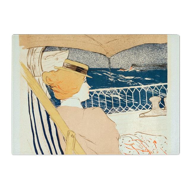 Passenger on the Ship by Henri de Toulouse-Lautrec Chopping Board East Urban Home Size: 0.4cm H x 28.5cm W x 39cm L on Productcaster.