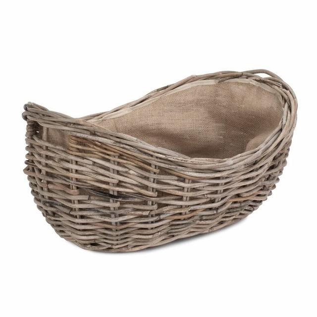 Holzkorb Edwa aus Rattan Sommerallee Ausführung: Braun, Beige, Größe: 28 cm H x 52 cm B x 41 cm T on Productcaster.