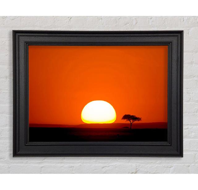 African Sunrise Framed Print Ebern Designs Size: 59.7cm H x 84.1cm W on Productcaster.