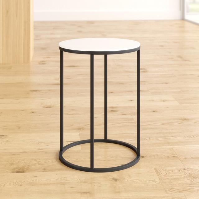 Astra Side Table Wrought Studio Finish: White / Black on Productcaster.