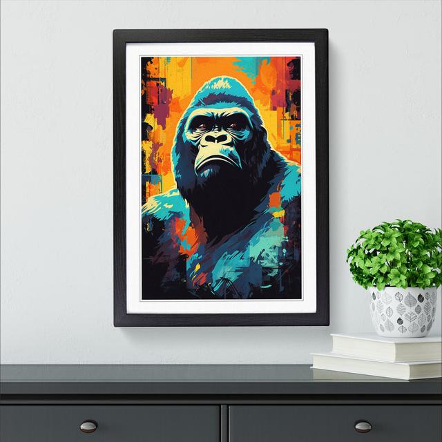 King Kong Pop - Print Latitude Vive Frame Colour: Black , Size: 64cm H x 46cm W x 2cm D on Productcaster.