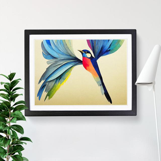 Breathtaking Watercolour Bird Abstract - Picture Frame Painting 17 Stories Framed Colour: Black Framed, Size: 25cm H x 34cm W x 2cm D on Productcaster.