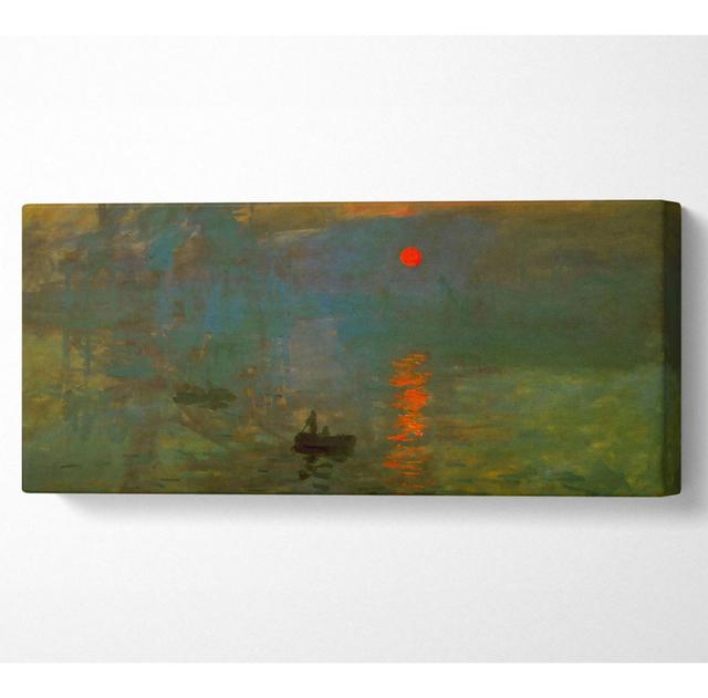 Monet Sunrise - Wrapped Canvas Art Prints Rosalind Wheeler Size: 81.3cm H x 183cm W x 10cm D on Productcaster.