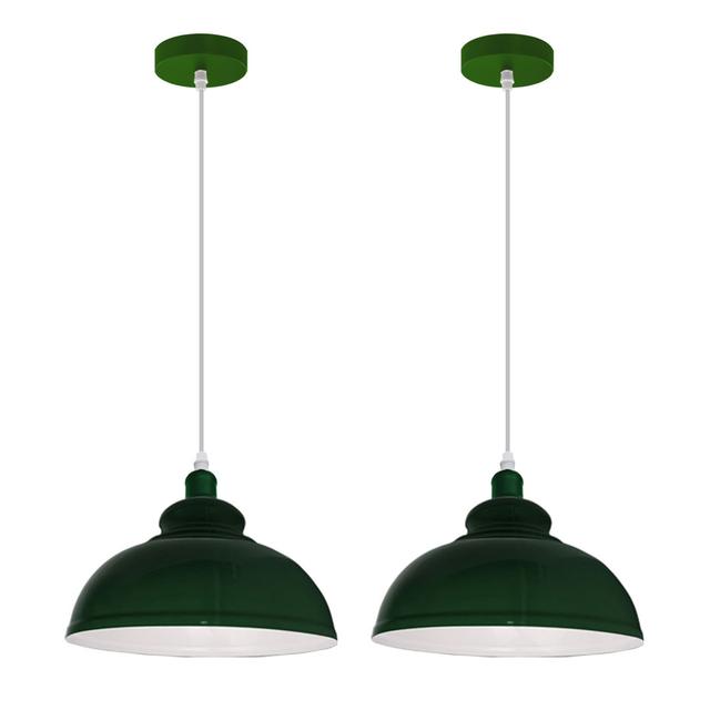 Aguirre - Light Dome Pendant (Set of 2) Breakwater Bay Base Finish: Green, Bulb Included: No on Productcaster.