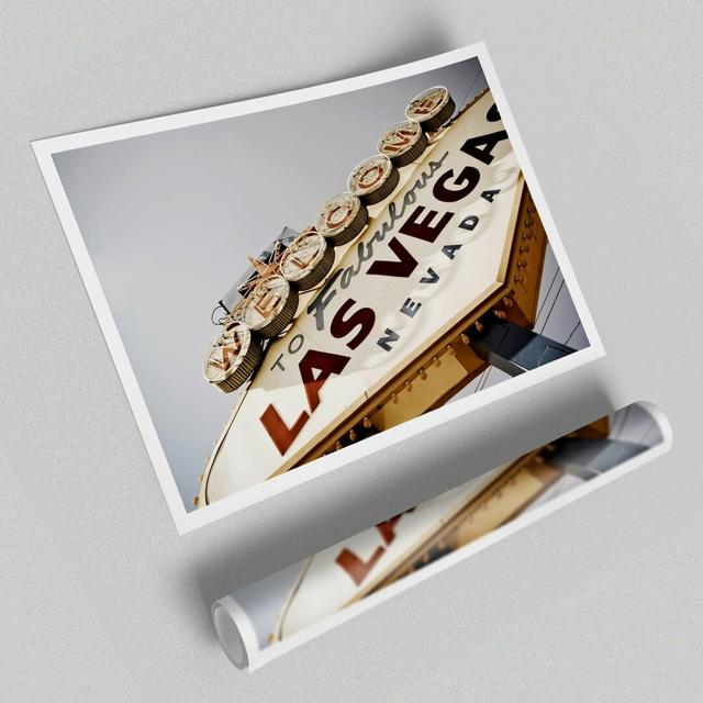 Las Vegas Sign - Photograph Print on Paper East Urban Home Size: 84.1cm H x 118.9cm W x 1cm D on Productcaster.